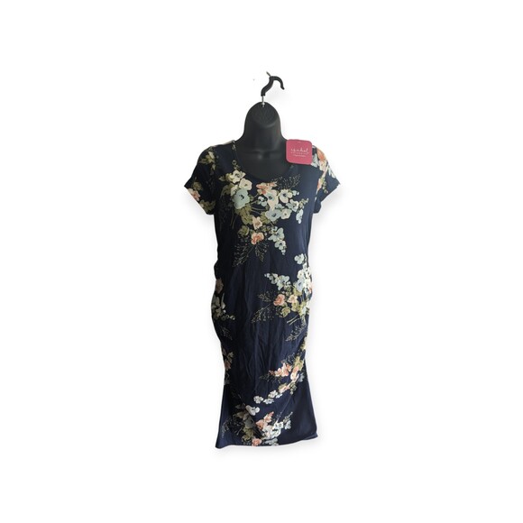 Isabel Maternity Floral Dress, Small, Fitted, Cotton, Lyocell And Spandex Mix - Picture 1 of 6